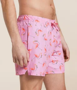 SAXX Oh Buoy 2N1 DropTemp Stretch Swim Trunks Drinko Flamingo Taffy