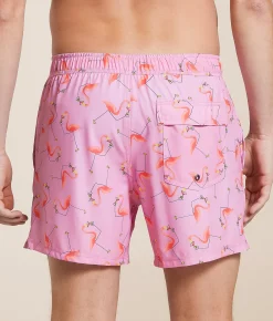 SAXX Oh Buoy 2N1 DropTemp Stretch Swim Trunks Drinko Flamingo Taffy