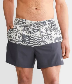 Bottoms|Swimwear | SAXX Oh Buoy 2N1 DropTemp Stretch Swim Trunks West Coast India Ink