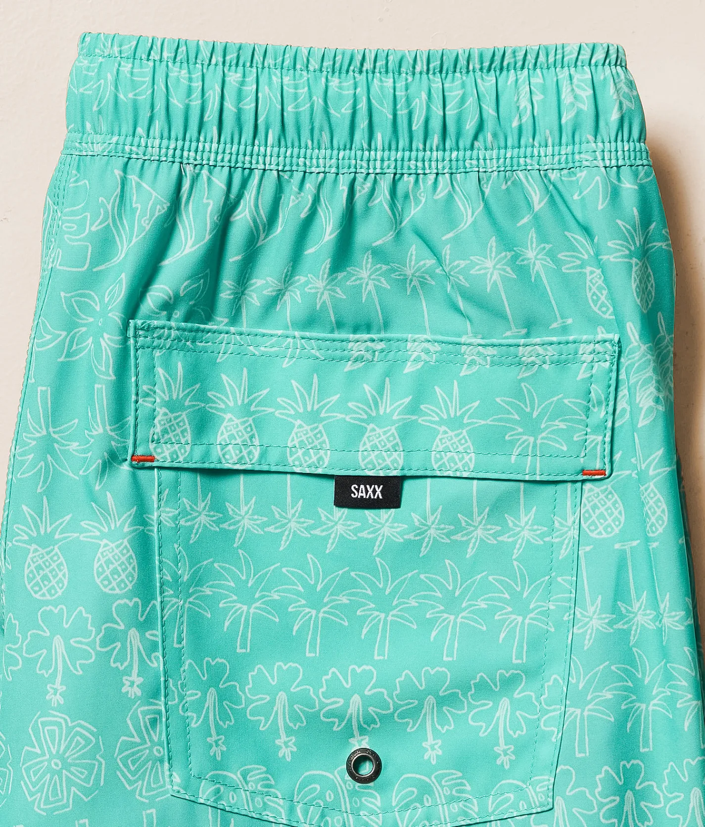 SAXX Oh Buoy 2N1 DropTemp Stretch Swim Trunks Island Lineup Surf Blue Clearance
