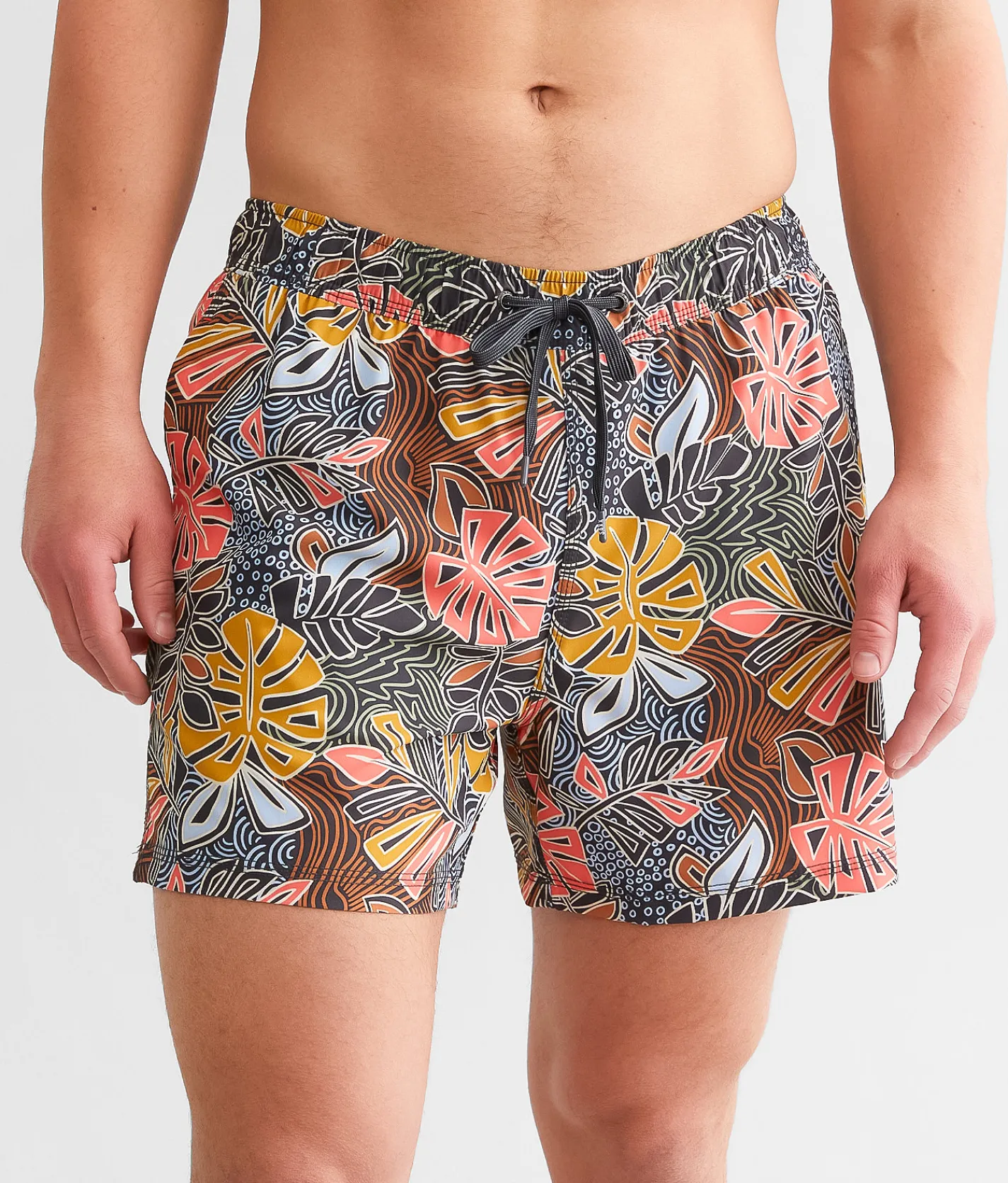 Bottoms|Swimwear | SAXX Oh Buoy 2N1 DropTemp Stretch Swim Trunks Aviary-Multi