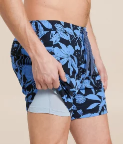 SAXX Oh Buoy 2N1 DropTemp Stretch Swim Trunks Jungle Noir Black Discount