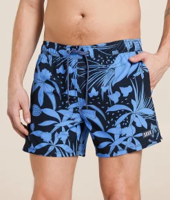SAXX Oh Buoy 2N1 DropTemp Stretch Swim Trunks Jungle Noir Black Discount