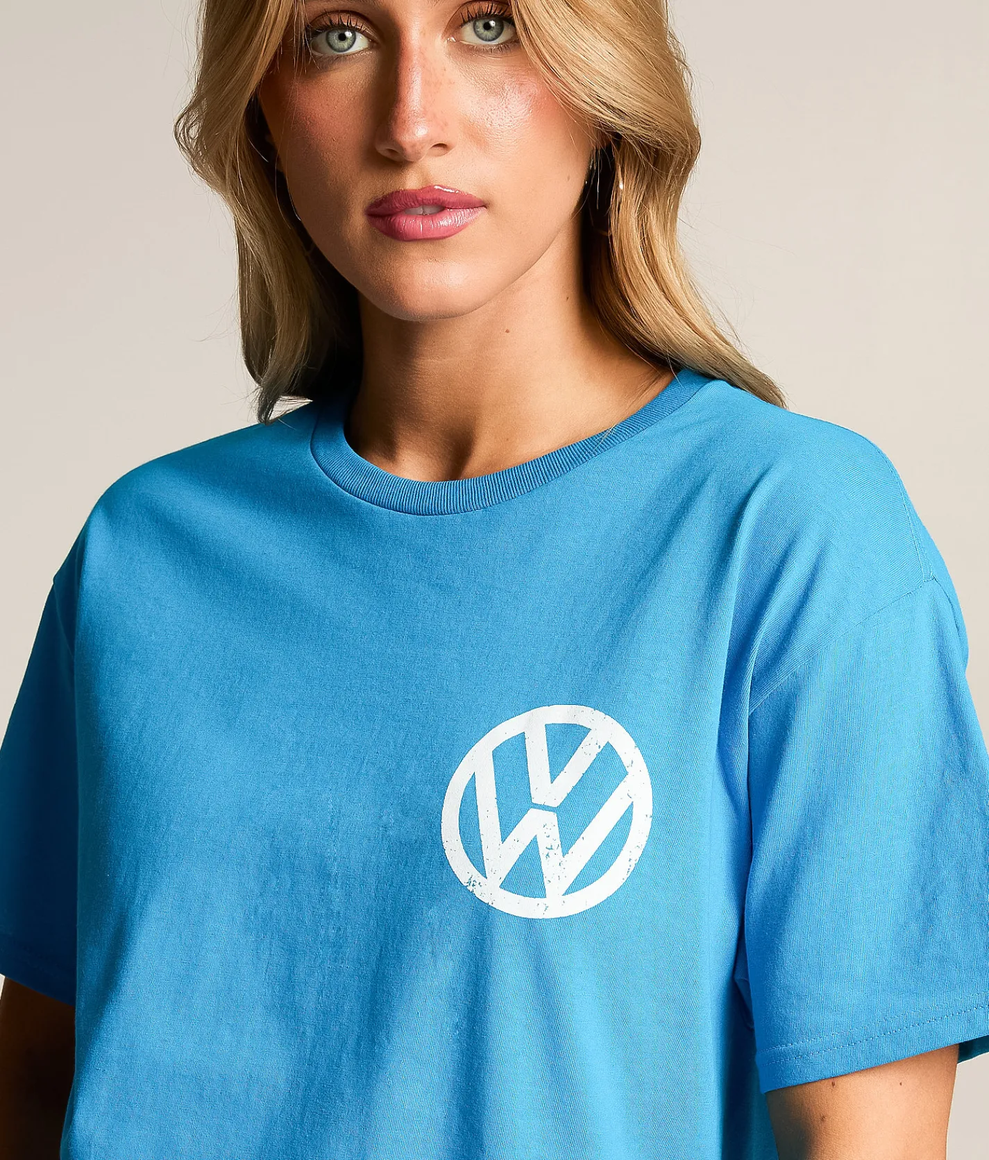 Changes Oh Happy Day Volkswagen Oversized T-Shirt Blue New