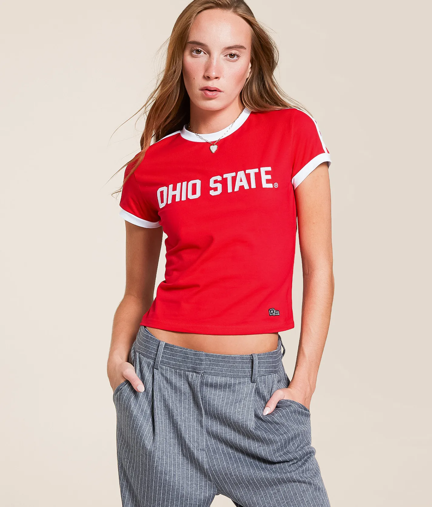 Tops | HYPE AND VICE Ohio State Buckeyes Baby Cropped T-Shirt Red