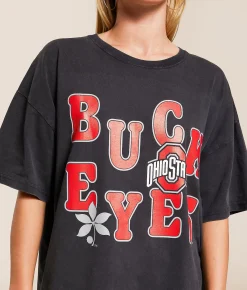 Gameday SOCIAL® Ohio State Buckeyes Oversized T-Shirt Black Sale
