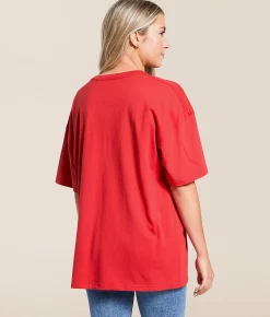 Tops | Gameday SOCIAL® Ohio State Buckeyes Oversized T-Shirt Red