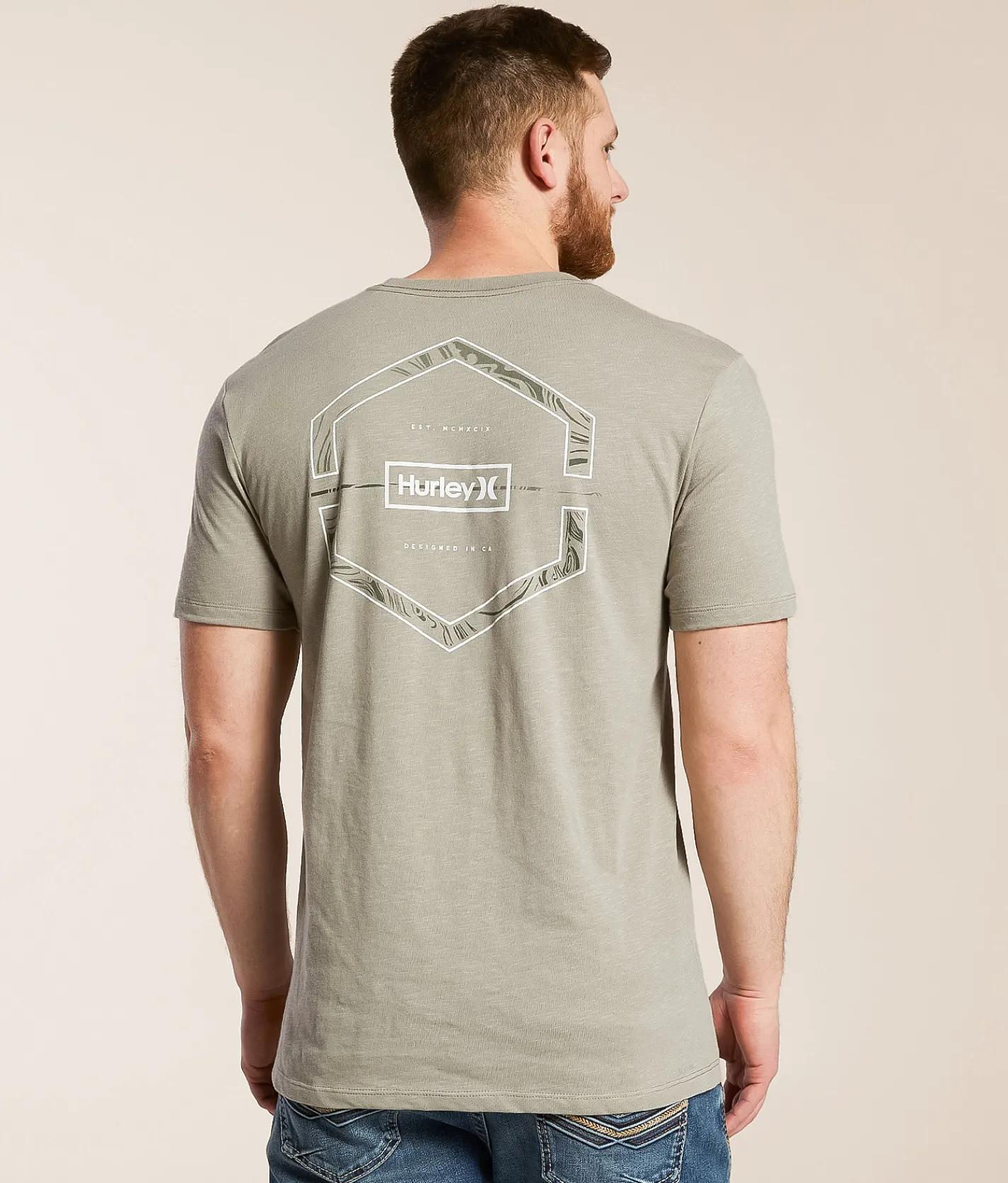 Hurley Oil Slick T-Shirt Dried Sage Clearance