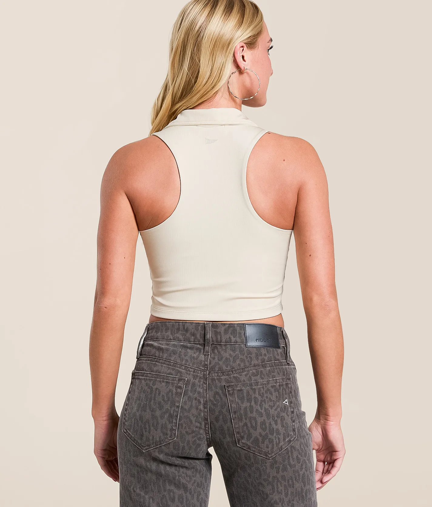 Gameday SOCIAL® Oklahoma Cropped Tank Top Oatmeal Best