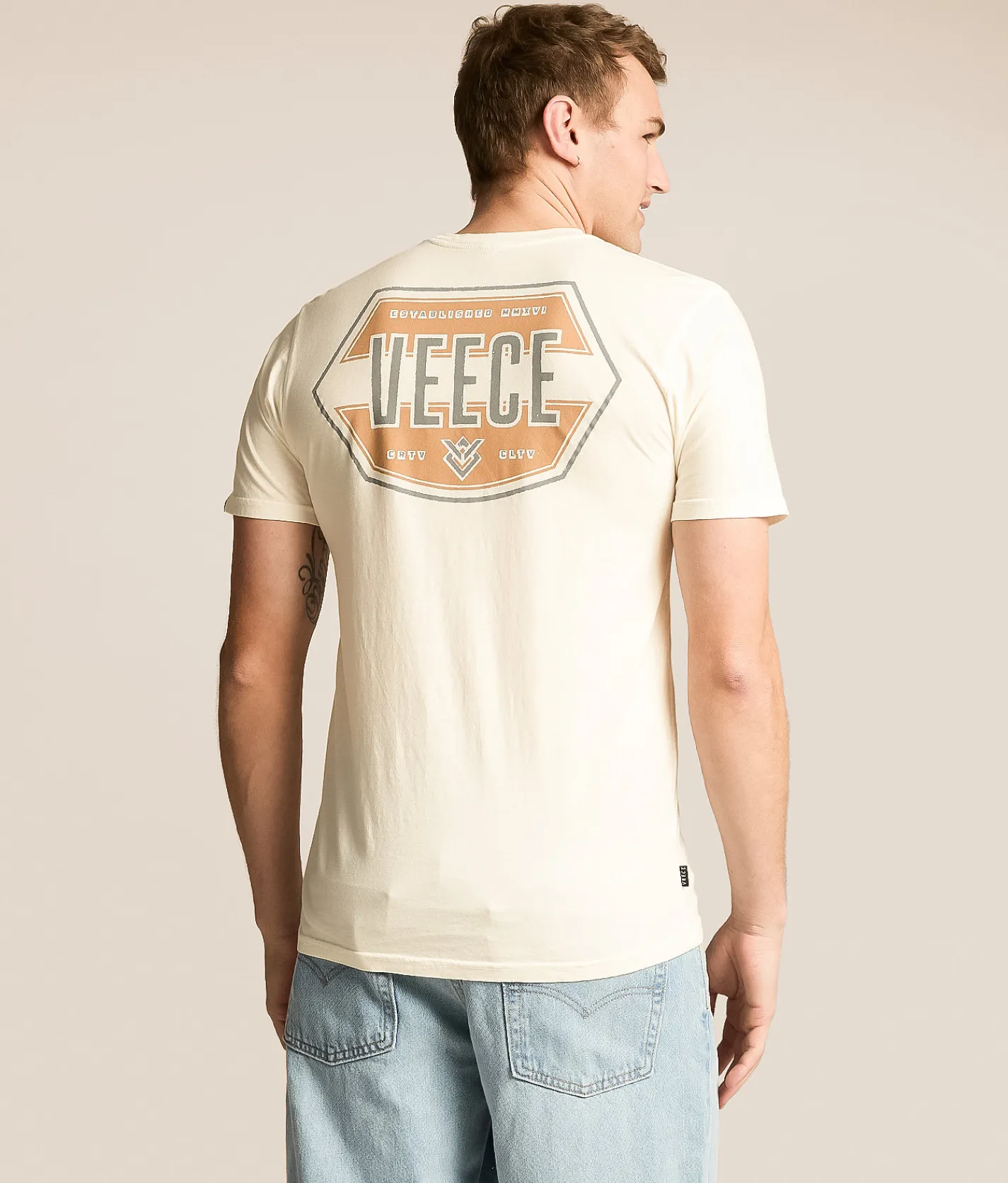 Tops|Graphic T-Shirts | Veece Old Badgeful T-Shirt Anitque White