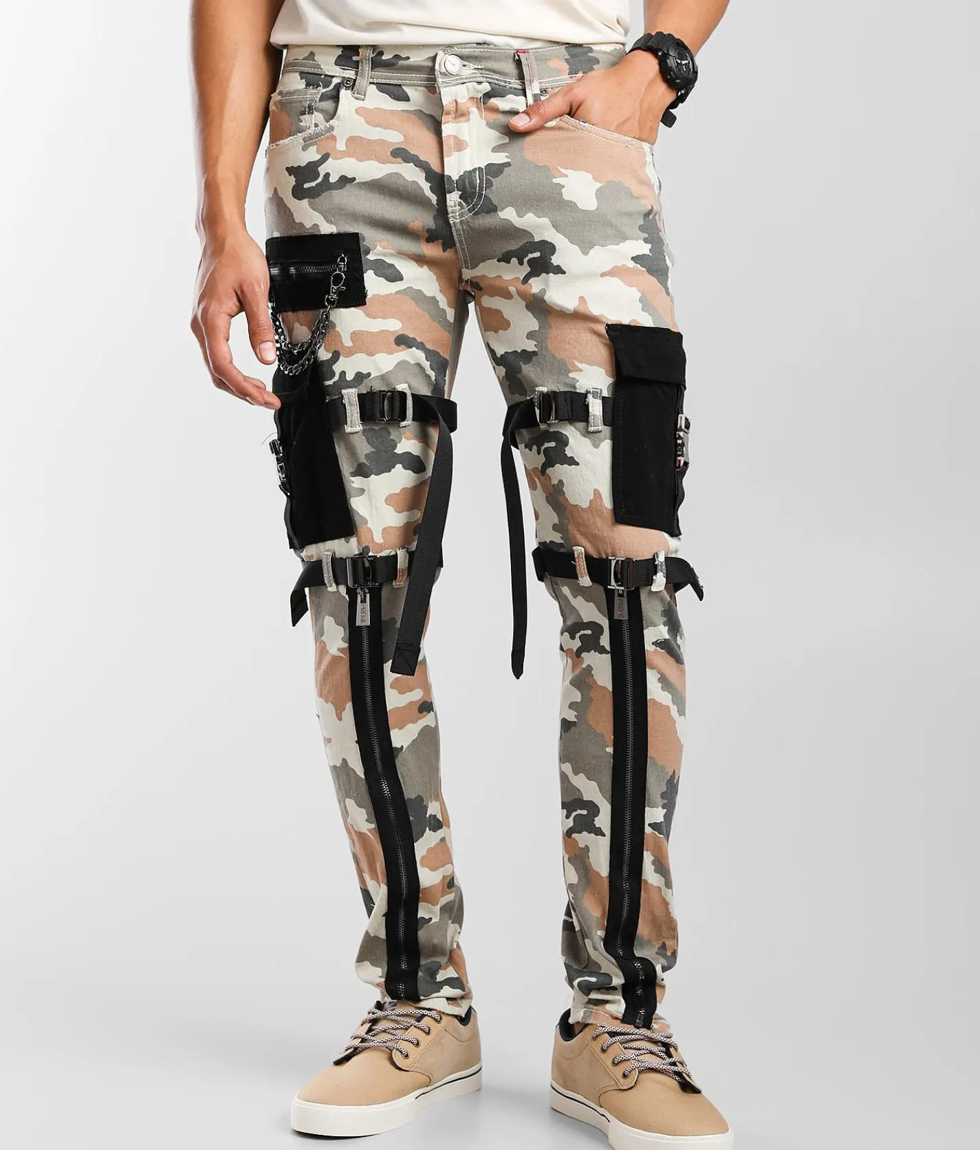 Sale Jeans|Bottoms | PREME Cargo Skinny Stretch Jean Old Rose Camo