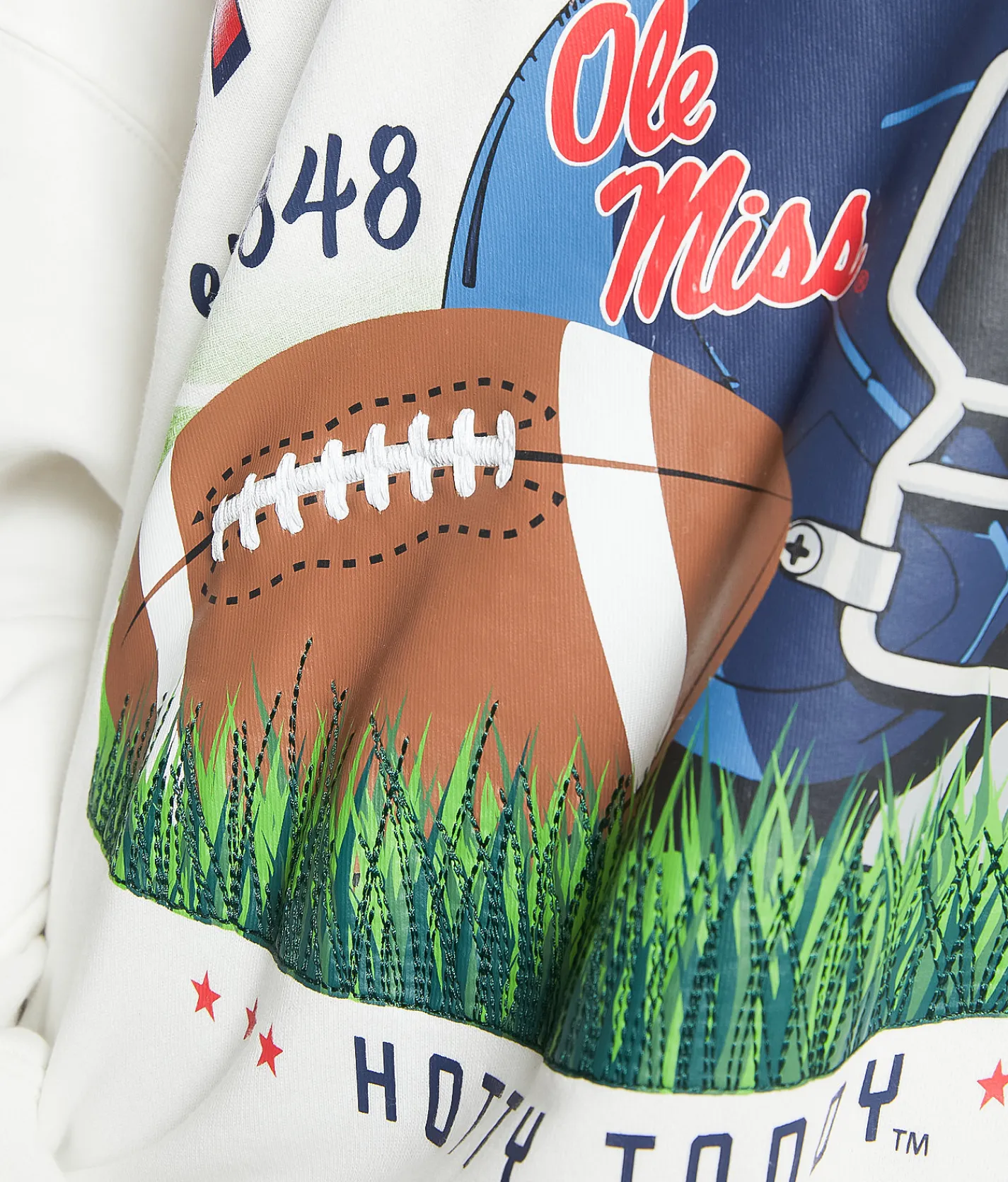 Gameday SOCIAL® Ole Miss Rebels Oversized Pullover White Best
