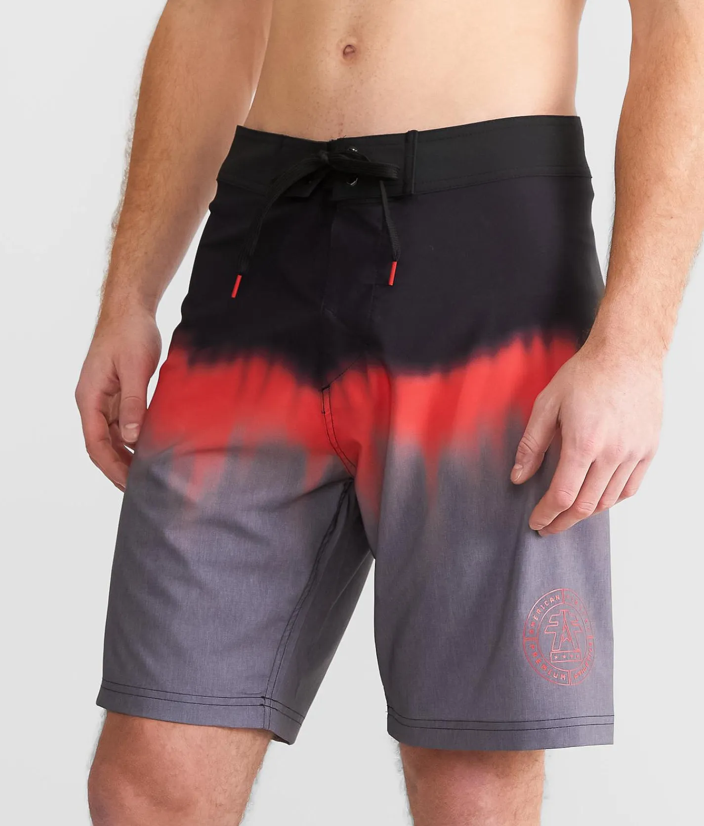 Bottoms|Swimwear | American Fighter Olive Stretch Boardshort Heather Grey Multi