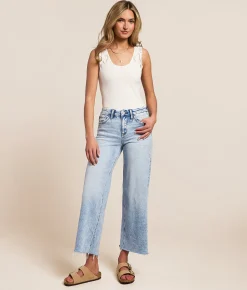 VERVET by Flying Monkey Olivia Cropped Wide Leg Stretch Jean Modernity Sale