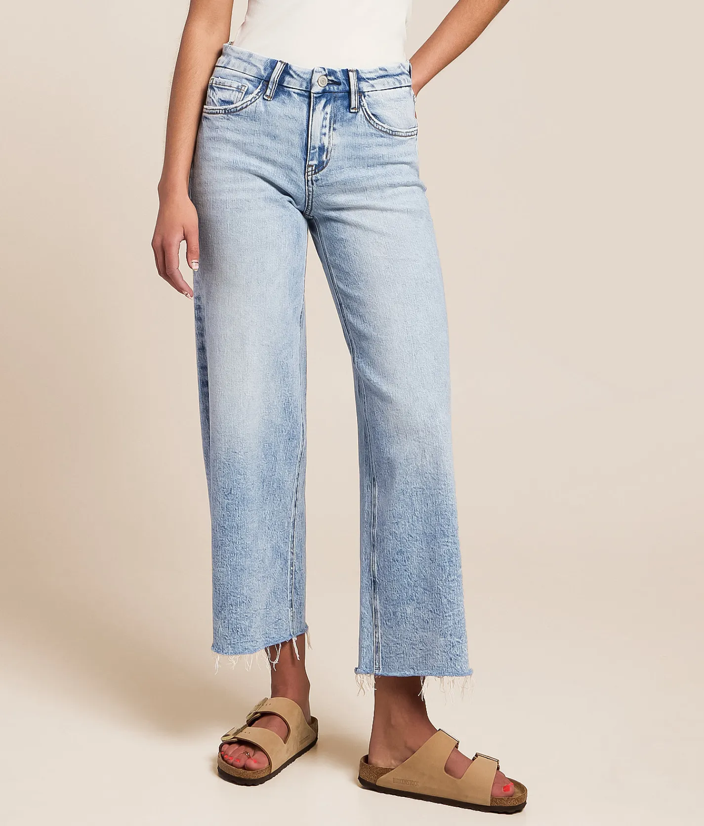 VERVET by Flying Monkey Olivia Cropped Wide Leg Stretch Jean Modernity Sale