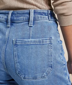 Jeans|Bottoms | VERVET by Flying Monkey Olivia Cropped Wide Leg Stretch Jean In My Heart