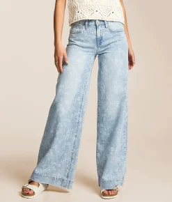 Bottoms | VERVET by Flying Monkey Olivia Wide Leg Stretch Jean Floral