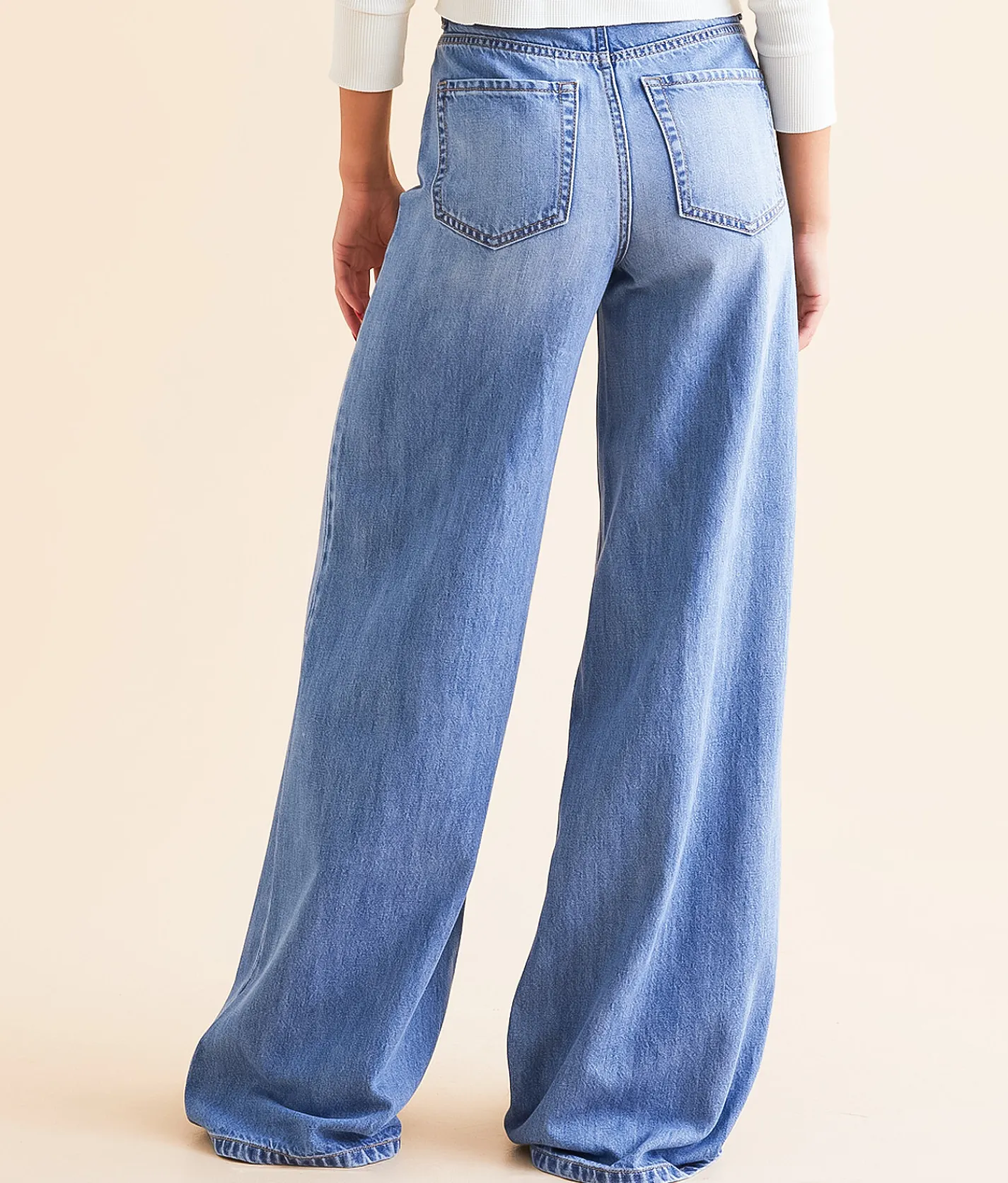 VERVET by Flying Monkey Olivia High Rise Ultra Wide Leg Jean Kudos Hot