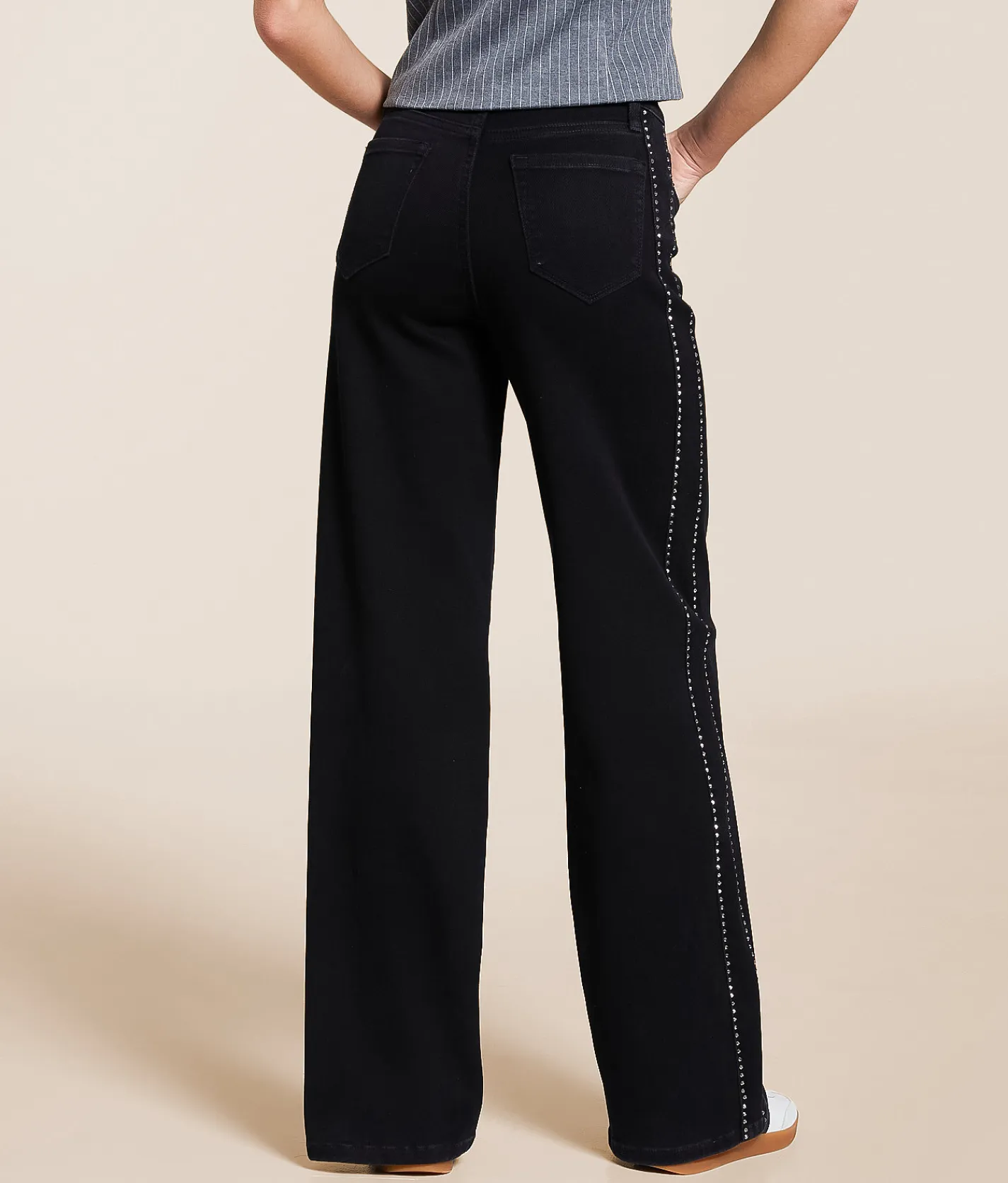 Jeans|Bottoms | VERVET by Flying Monkey Olivia Rhinestone Wide Leg Jean Uplifted
