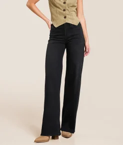 Jeans|Bottoms | VERVET by Flying Monkey Olivia Rhinestone Wide Leg Jean Openness
