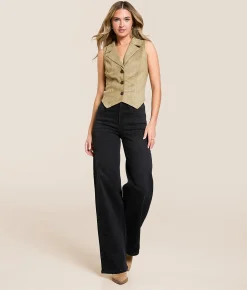 Jeans|Bottoms | VERVET by Flying Monkey Olivia Rhinestone Wide Leg Jean Openness
