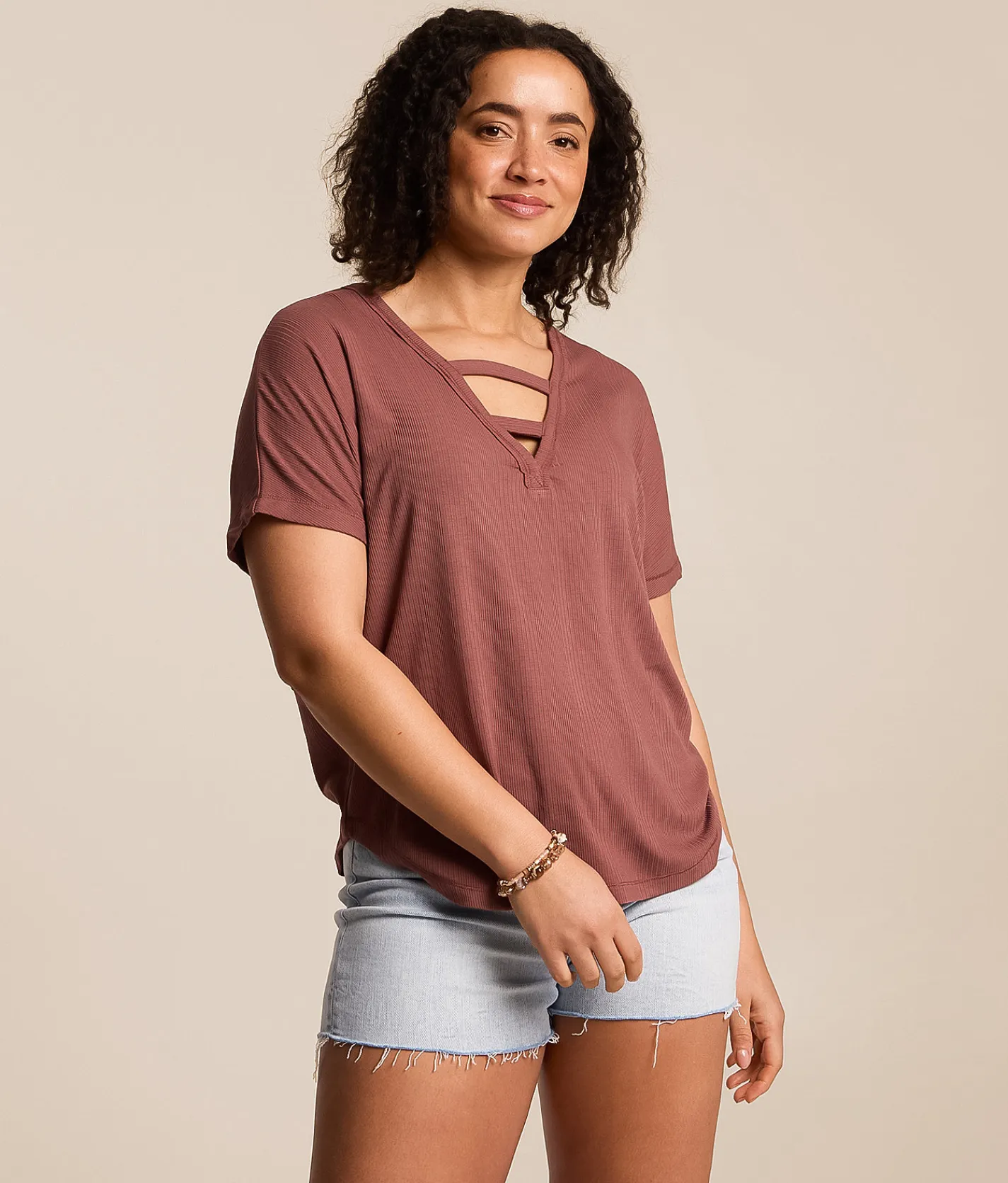 White Crow Olivia Two Way Top Rose Brown Online