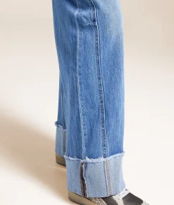 VERVET by Flying Monkey Olivia Wide Leg Stretch Cuffed Jean Adore You New