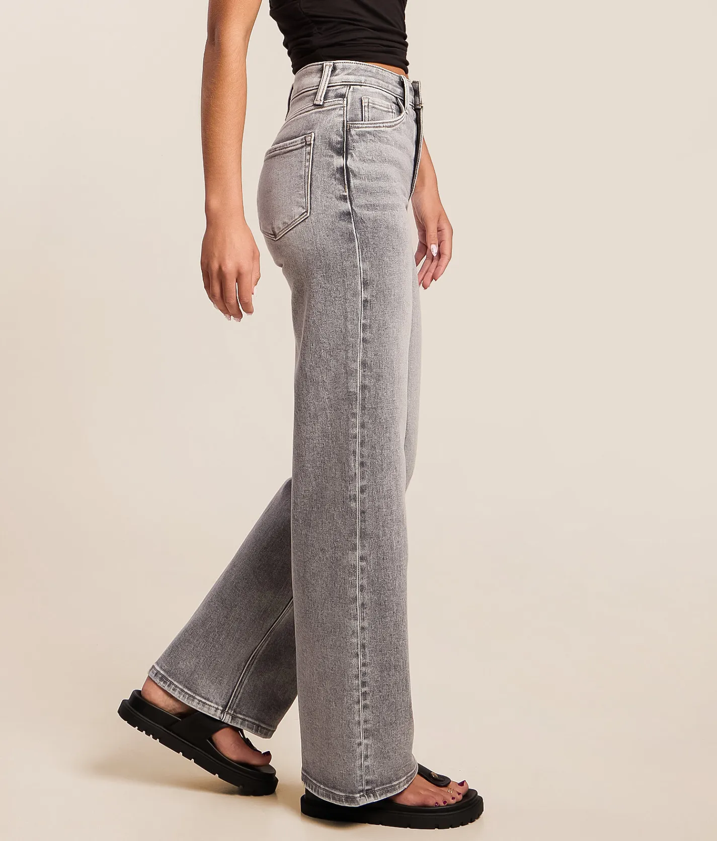 Jeans|New Jeans | VERVET by Flying Monkey Olivia Wide Leg Stretch Jean Heavenly