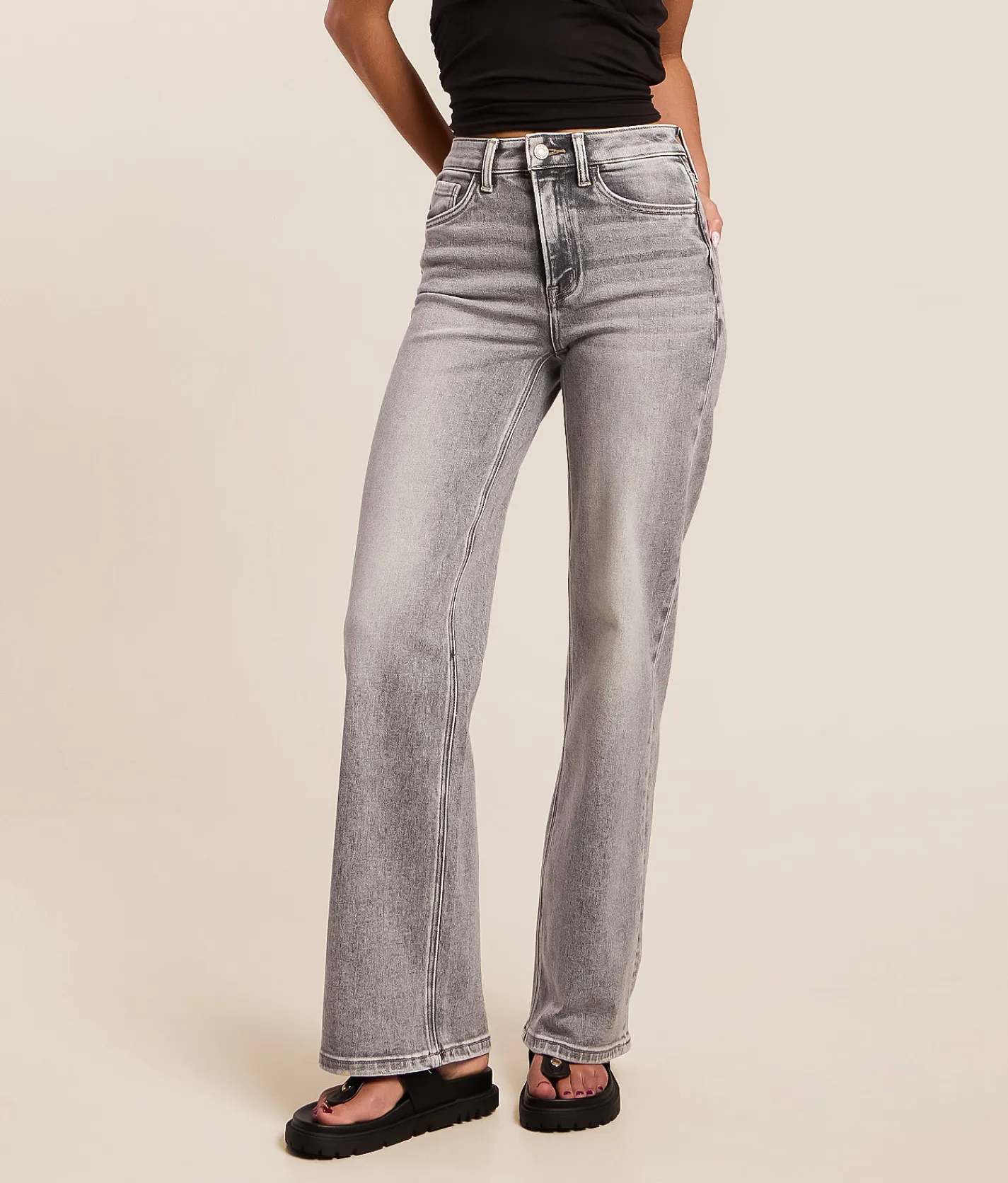 Jeans|New Jeans | VERVET by Flying Monkey Olivia Wide Leg Stretch Jean Heavenly
