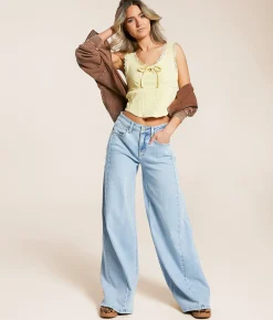 VERVET by Flying Monkey Olivia Wide Leg Stretch Jean Luminescence New