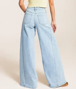 Jeans|Sale Jeans | VERVET by Flying Monkey Olivia Wide Leg Stretch Jean Luminescence