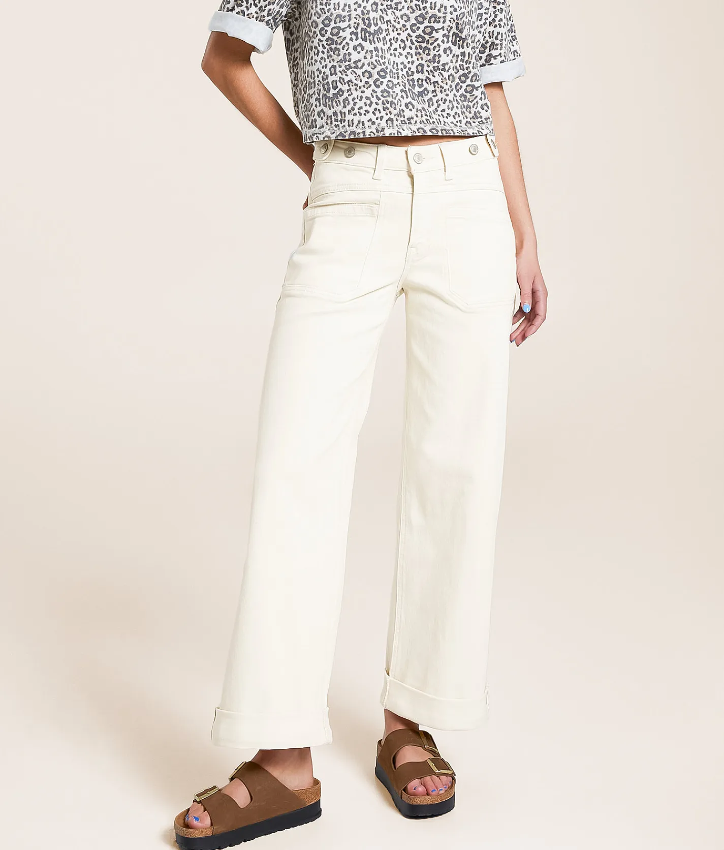 Jeans|Bottoms | VERVET by Flying Monkey Olivia Wide Leg Stretch Jean Splender