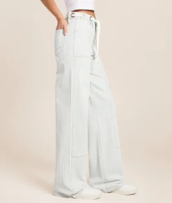 Jeans|Bottoms | VERVET by Flying Monkey Olivia Wide Leg d Jean Stripe