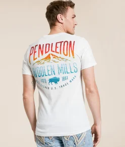 Graphic T-Shirts | Pendleton Ombre Mountain T-Shirt Vintage White