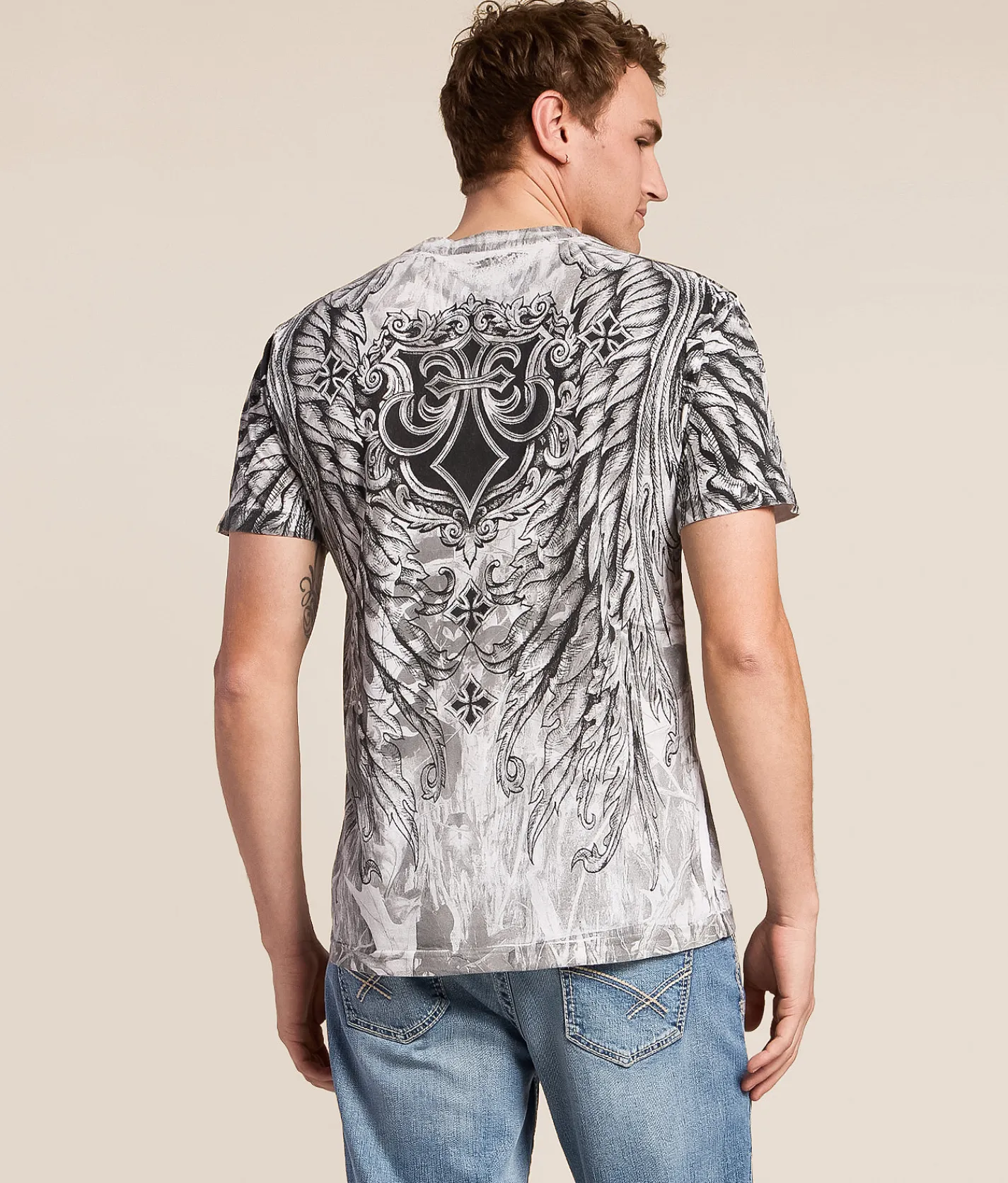 Tops|Graphic T-Shirts | Affliction Omen T-Shirt White