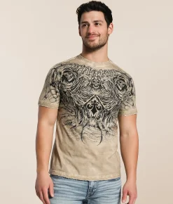 Affliction Omnious T-Shirt Sand Oil Stain Online