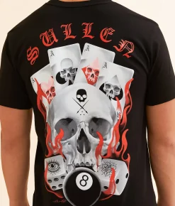 Sullen On Fire T-Shirt Jet Black Online