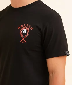 Sullen On Fire T-Shirt Jet Black Online