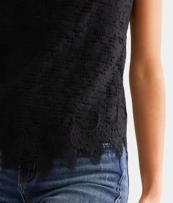 Daytrip Open Back Tie Lace Tank Top Hibiscus Discount