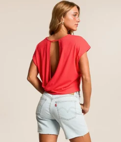 FITZ + EDDI Open Back Top Tomato Outlet