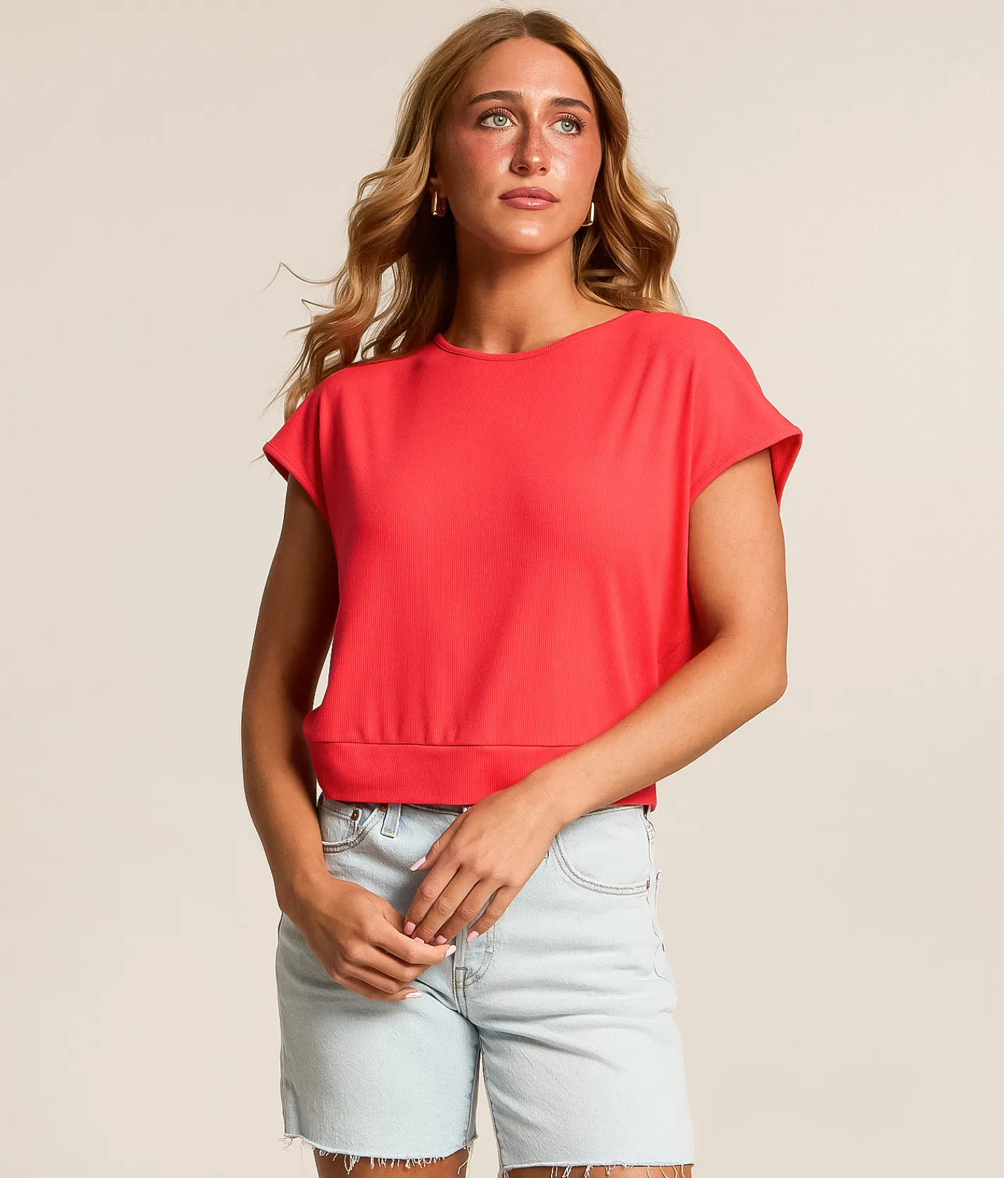 FITZ + EDDI Open Back Top Tomato Outlet