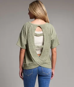 BKE Open Back Top Vetiver New