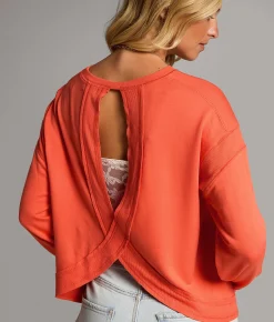 Tops | BKE Open Back Top Living Coral