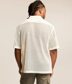 Tops | Sunset x Vine Open Weave Shirt Ecru