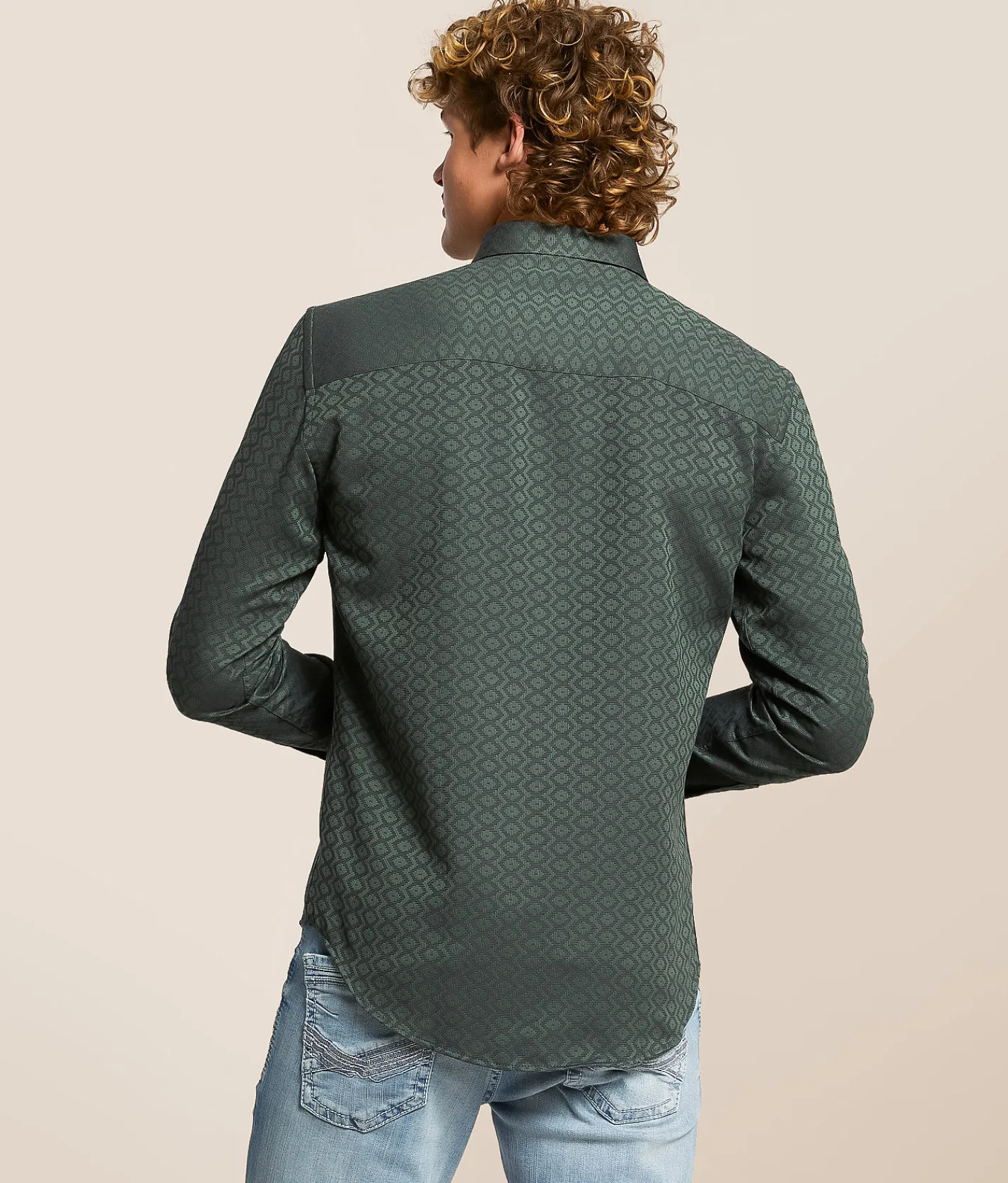 Tops | Eight X Open Weave Shirt Olive