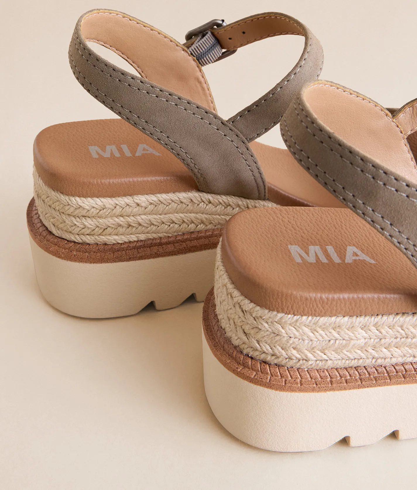 Shoes | Mia Ophidia Wedge Sandal Taupe