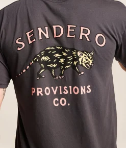 Sendero Provisions Co. Opossum T-Shirt Charcoal Hot