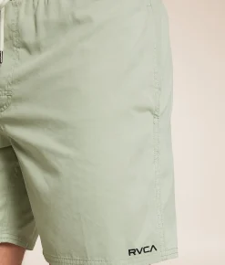 Bottoms|Swimwear | RVCA Opposites Stretch Swim Trunks Light Olive