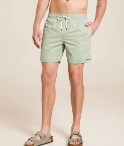 Bottoms|Swimwear | RVCA Opposites Stretch Swim Trunks Light Olive