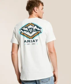 Ariat Optical Mountain T-Shirt Antique White Outlet